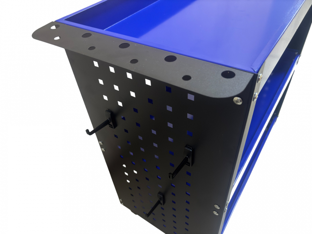 Инструментальная тележка GW-3ST3 BLUE (3 полки, с перфорацией, синяя, Great Wolf)