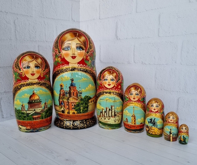 Матрёшка "Виды города" 7мест
