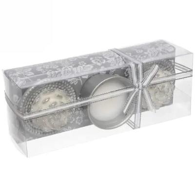 Свечи новогодние «Желание» 22x8.3x7 см, серебро