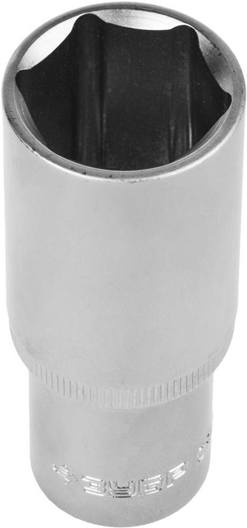 Головка торцовая ЗУБР ″Мастер″ (1/2″), удлиненная, Cr-V, FLANK, хроматированное покрытие, 22мм