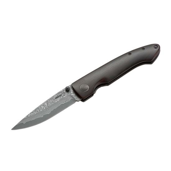 Складной нож Boker 01BO101dam Damascus Gent 1 c клинком из стали Damascus, рукоять дерево (Black wood)