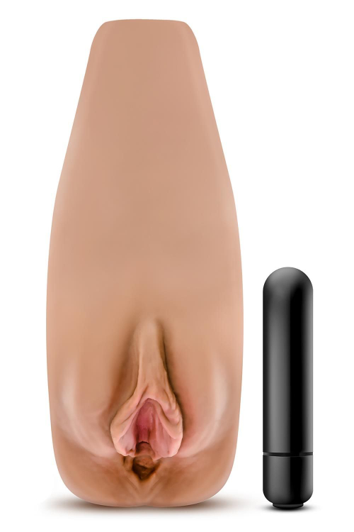 Маструбатор-вагина с вибрацией Soft & Wet Renata Realistic Tan Masturbator