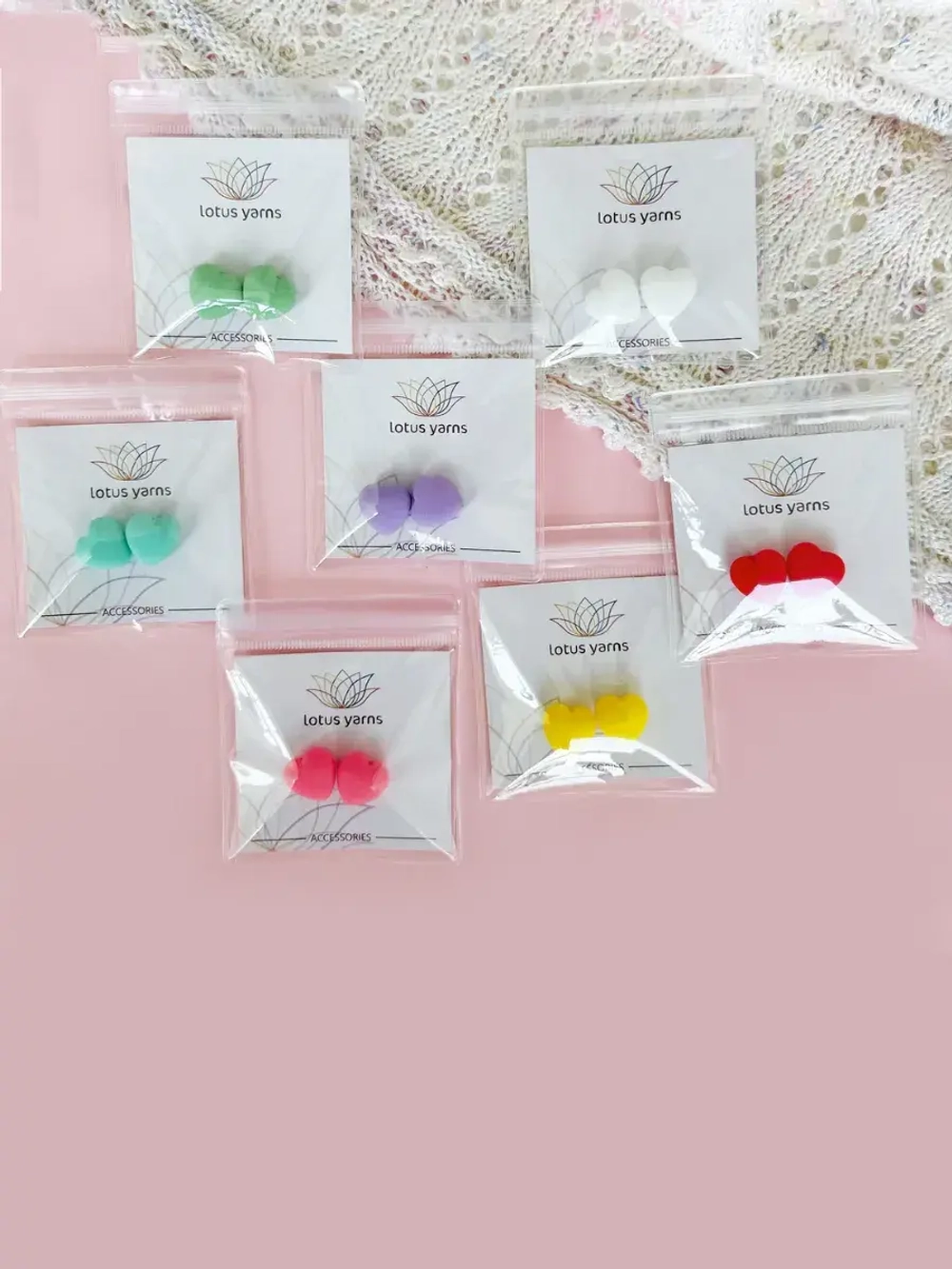 заглушки сердечки для спиц lotus yarns