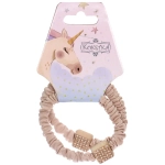 Резинки для волос 2шт «КИРА», квадратики, микс 5 цветов, d-5см (подвес Единорог)