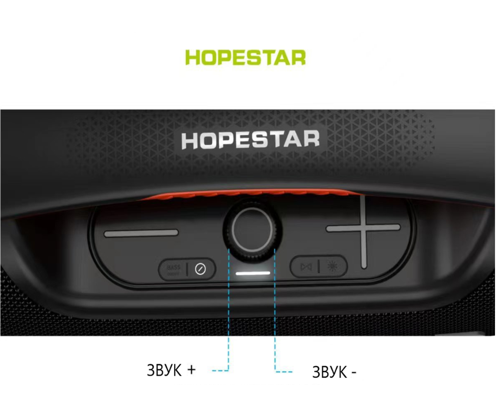 Портативная Беспроводная Bluetooth Колонка Hopestar A60, 100W / Караоке Система / Беспроводной Микрофон / хаки