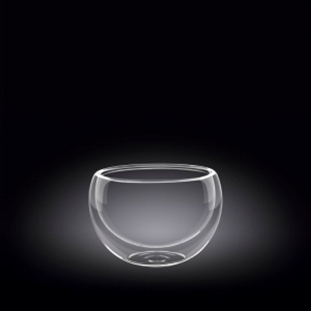 Салатник d =80 мм. 200 мл. с дв. стенками Thermo Glass Wilmax (57621)