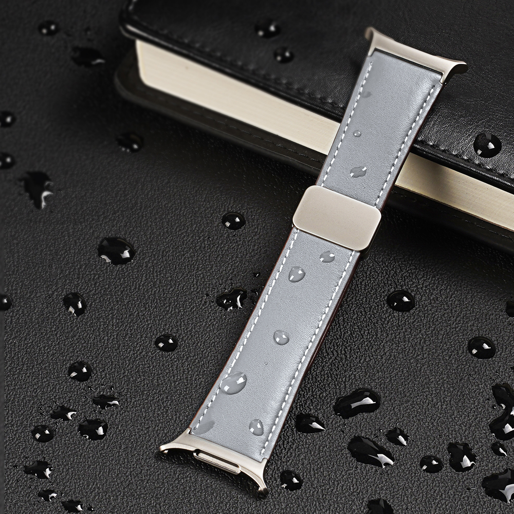 Ремешок из натуральной кожи серого цвета от Dux Ducis для смарт часов Samsung Watch Ultra 47MM, серия YA Series