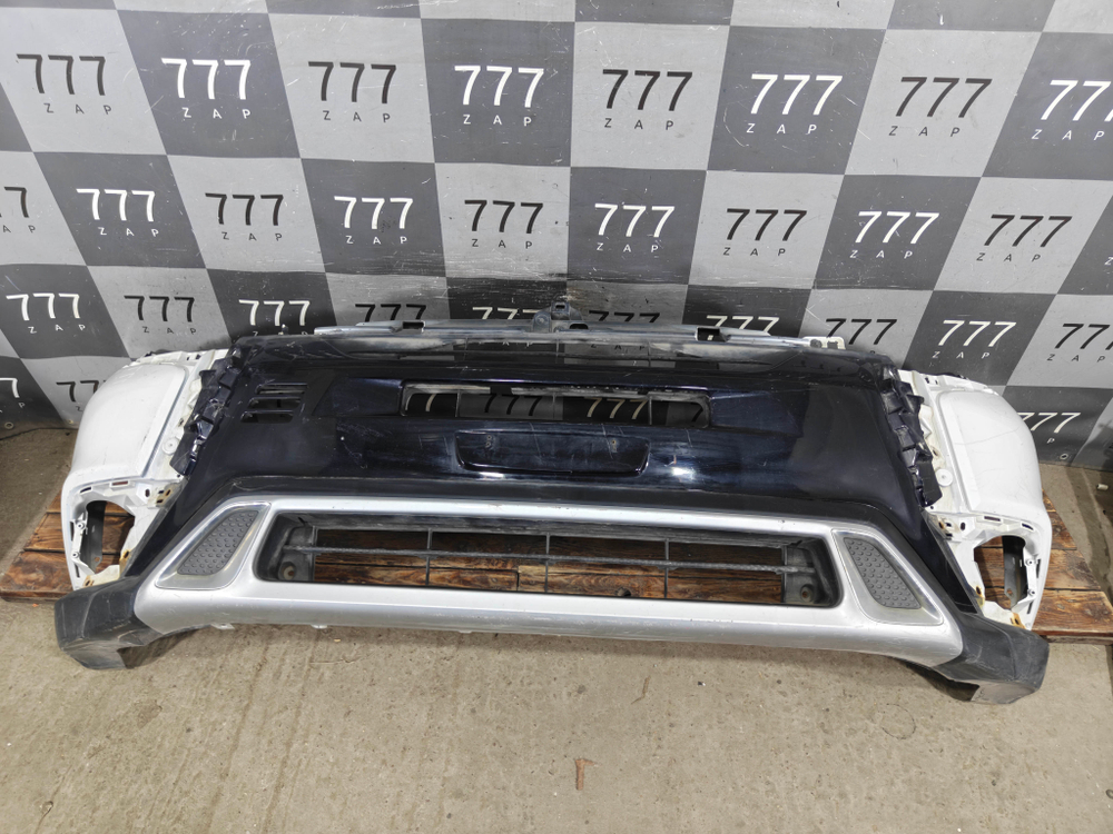 Бампер передний + юбка переднего бампера Mitsubishi Outlander 3 18-23 Б/У Оригинал 6400J474