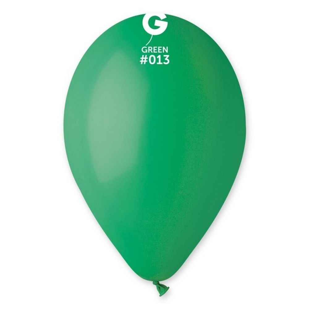 Воздушные шары Gemar, цвет 013 пастель, тёмный зелёный, 100 шт. размер 5&quot;