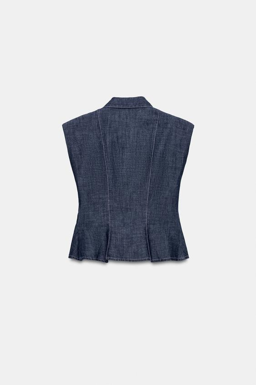 ZARA РУБАШКА С БАСКОЙ, ИНДИГО