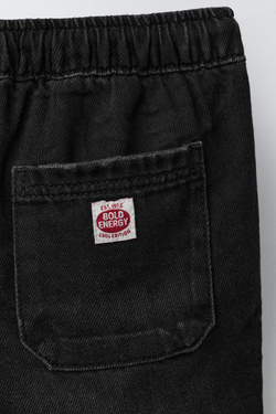 ZARA ДЖИНСОВЫЕ ШОРТЫ С ЭТИКЕТКОЙ, ЧЕРНЫЙ