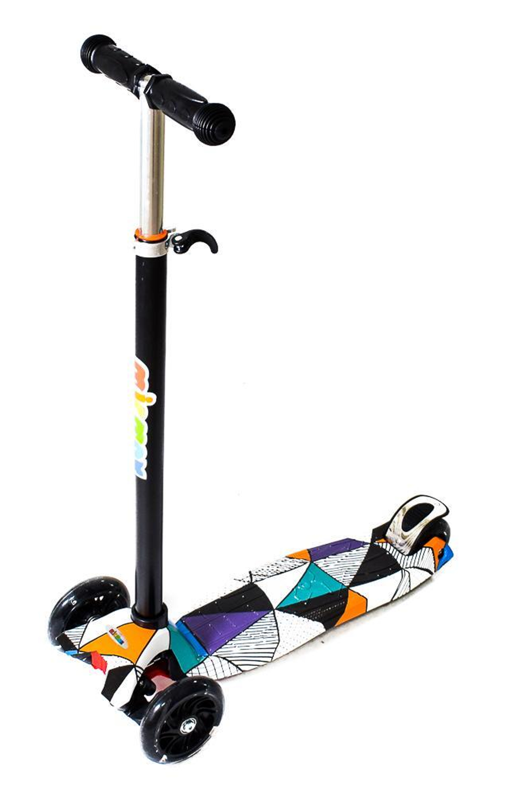 Самокат 3х-колес. 55 см ручка макс. 90см колеса PU свет, макс. вес 60 кг