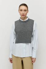 Манишка из смесового кашемира с завязками