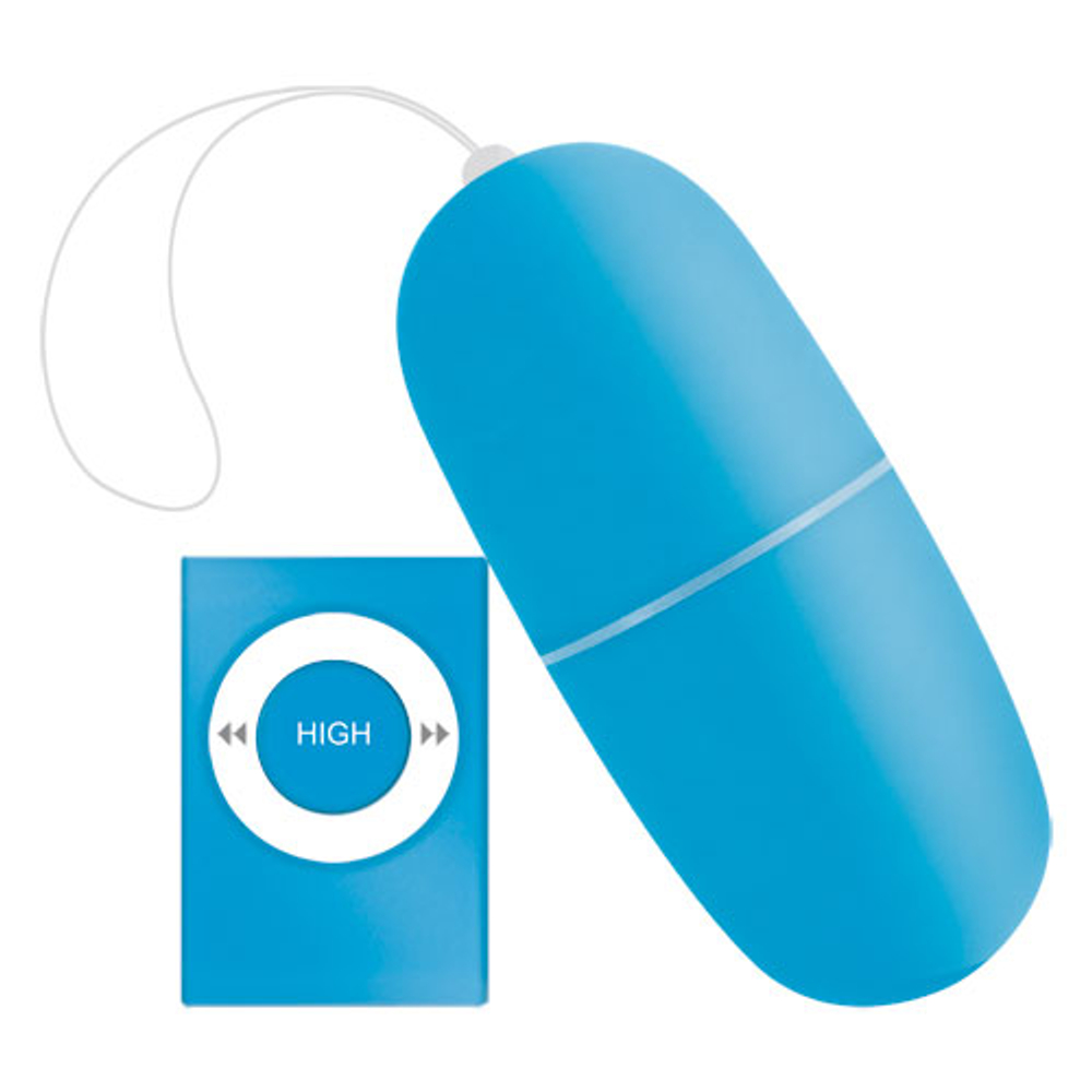 Голубое виброяйцо с пультом ДУ VIBRATING EGG MOTION (Цвет: голубой)