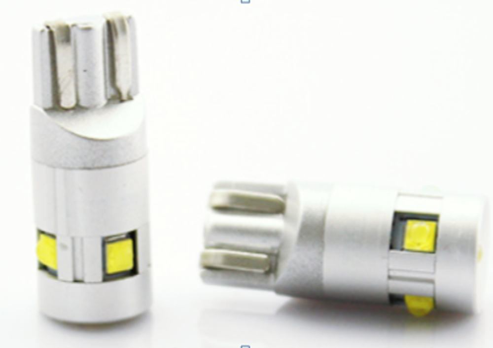 Светодиод 12-24V T10  5SMD 2525 WHITE XBD SUPER VISION 2.3W 6000K (БИ) (бл2шт) "PARUSAUTO" #SP-01T10