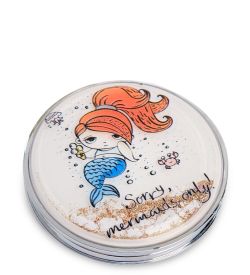 WW-109 Зеркало круглое с плавающими блестками «Русалочка» в асс.