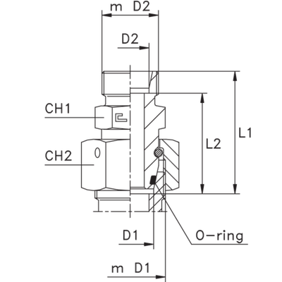 Соединение PNF DS10 18х1.5 DL08 14x1.5 (корпус)