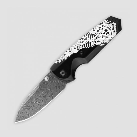 Складной нож HOGUE «Elishewitz EX-02» HG/34279DBKS c клинком из стали Damascus, рукоять ABS-пластик