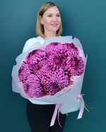 Хризантема Бигуди Перпл,9 веток(00372)