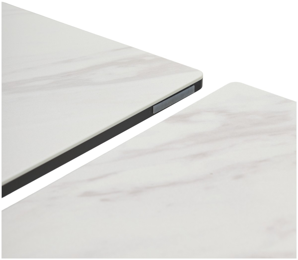 Стол М-City DISAUR Эстебио (Estebio) 160 Kl-99 Белый мрамор матовый, Итальянская керамика, темно-серый