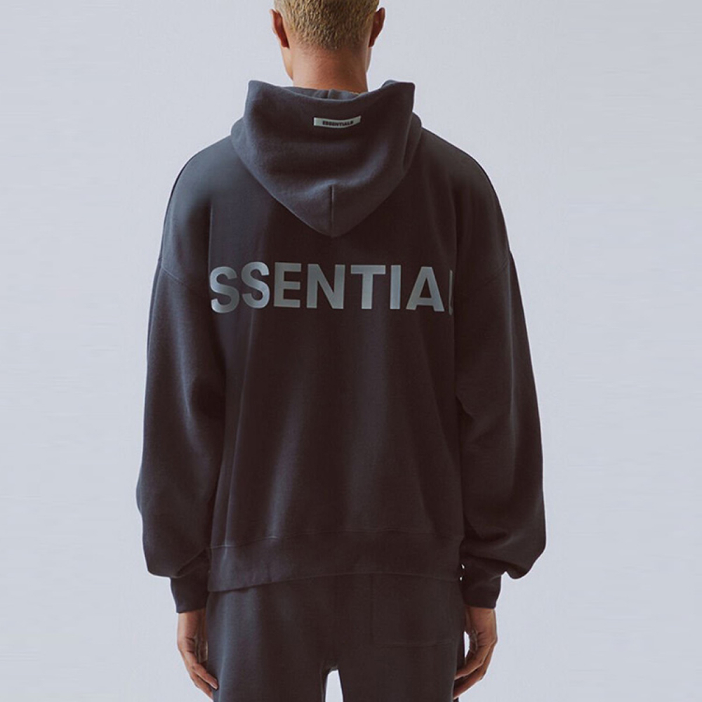 Толстовка Fear of God Essentials FW19 3M Logo Pullover Hoodie 3M Black, FOG-FW19-10