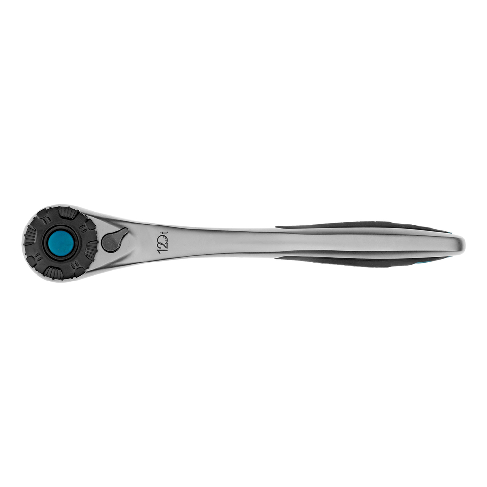 Набор торцевых головок, трещотка 120 зубьев, 1/4", CrV, 12 предметов Gross