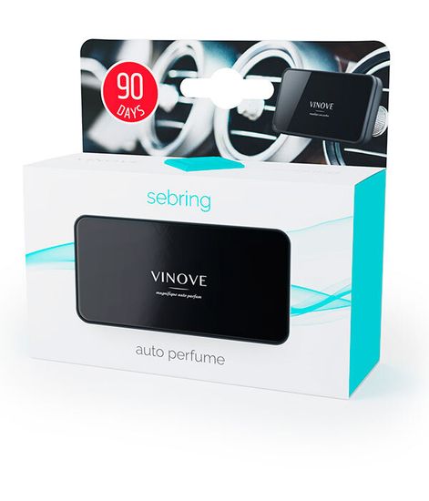 СЕБРИНГ черный, дизайнерский ароматизатор для автомобиля Original Sebring, Vinove