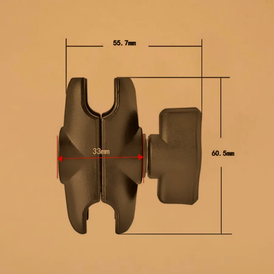 Крепление РАМ для небольших эхолотов макс. 5-6 дюймов алюминиевое