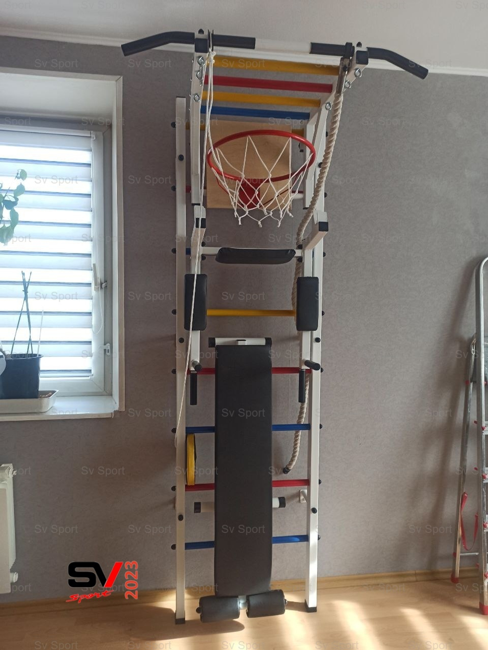 Монтаж шведской стенки Sv Sport в пеноблочные, газоблочные стены