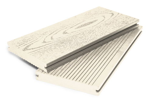 Террасная доска полнотелая 140 х 22 мм Слоновая кость