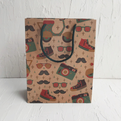 Крафт пакет "Мужской стиль", 19х24х8 см