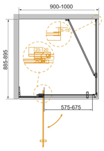 Душевой уголок CEZARES SLIDER-AH-1-90-90/100-BR-BORO