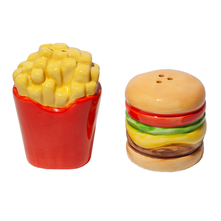 Набор из солонки и перечницы Fast food, Burger & F