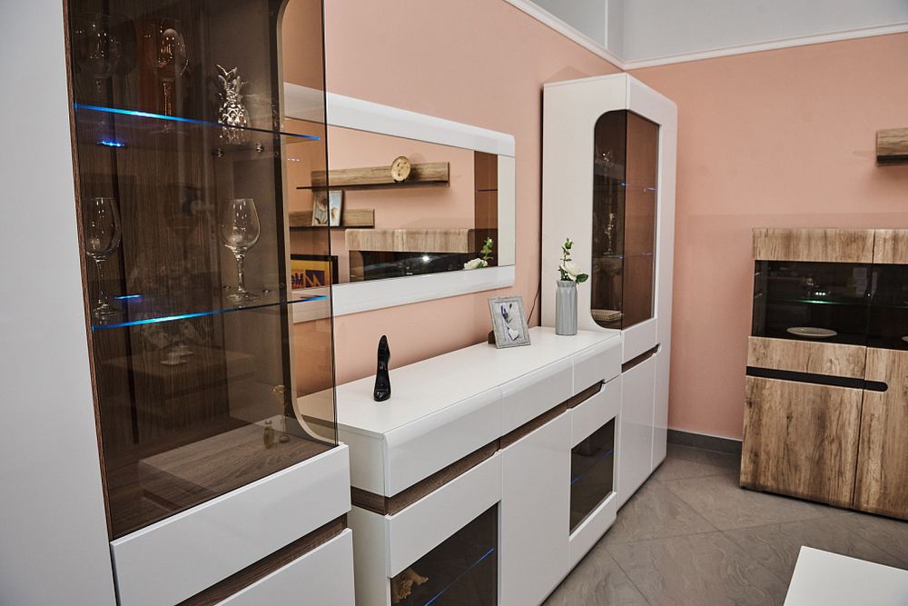 Ультра Шкаф витрина левая(440)