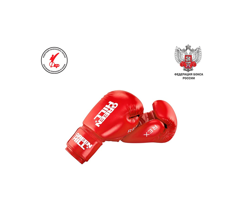 BGR-2272 Боксерские перчатки Green Hill REX красные