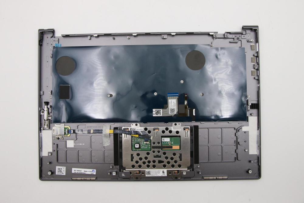 Верхняя панель с клавиатурой (топкейс) для ноутбука Lenovo Yoga C930-13IKB/Yoga C930-13IKB Glass раскладка - русская, с подсветкой, с фингерпринтом, серый (5CB0S72617)+, оригинал