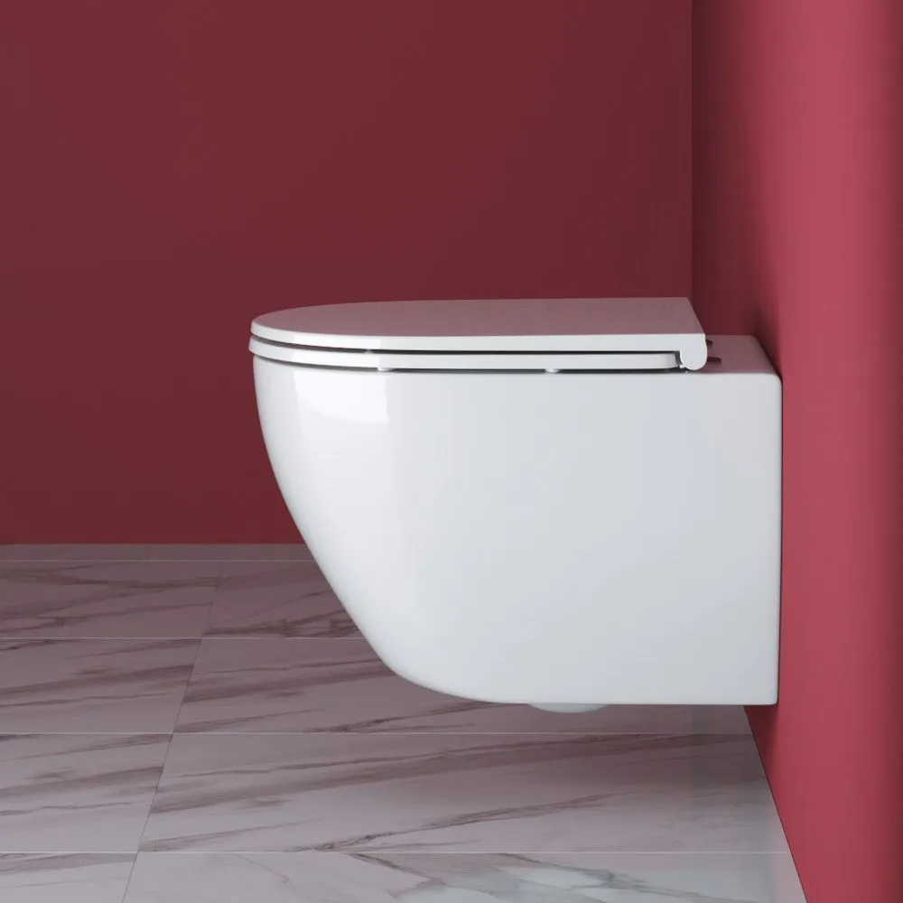 Унитаз подвесной Cezares STYLUS-TOR CZR-6601-TH-TOR безободковый со смывом TORNADO, без крышки-сидения