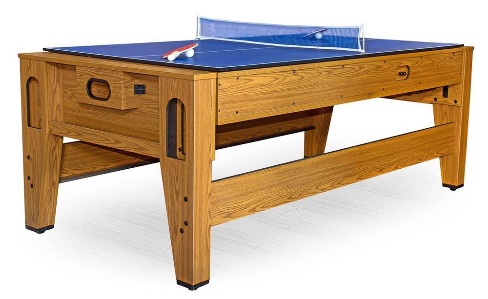 Игровой стол - трансформер (бильярд, аэрохоккей, настольный теннис) "Twister" (дуб)_D
