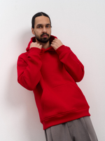 Толстовка мужская с капюшоном "Вasic" красный