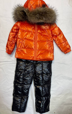 Пуховой костюм для детей Moncler Orange