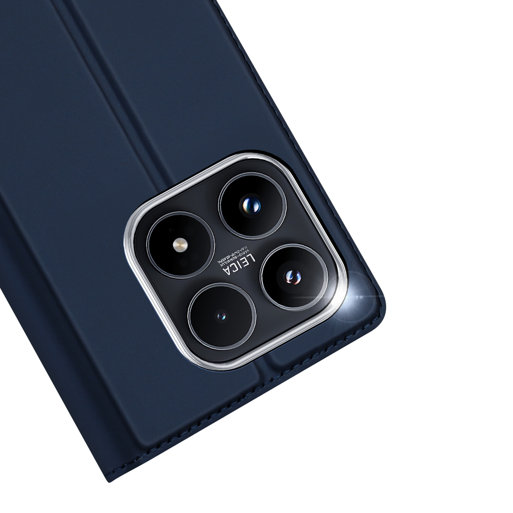 Чехол книжка из кожи синего цвета для Xiaomi 17, серия Skin Pro Series от Dux Ducis