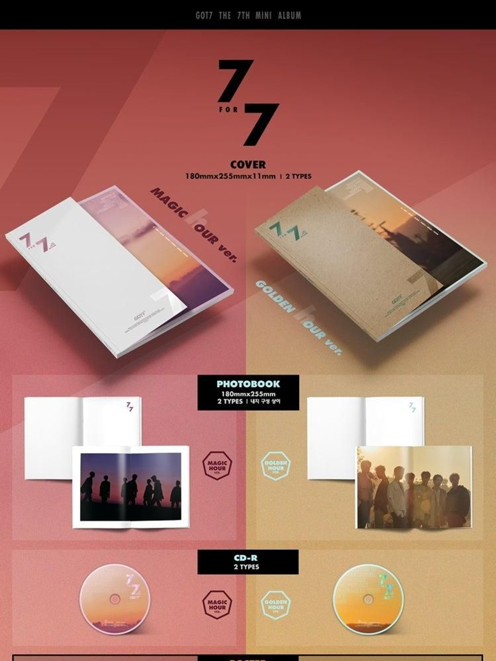 Альбом GOT7 - 7 for 7 7th Mini Album RANDOM Version