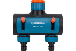 Двухканальный распределитель с внутренней резьбой GRINDA PROLine TS-2, 3/4"-1" 8-426312_z02