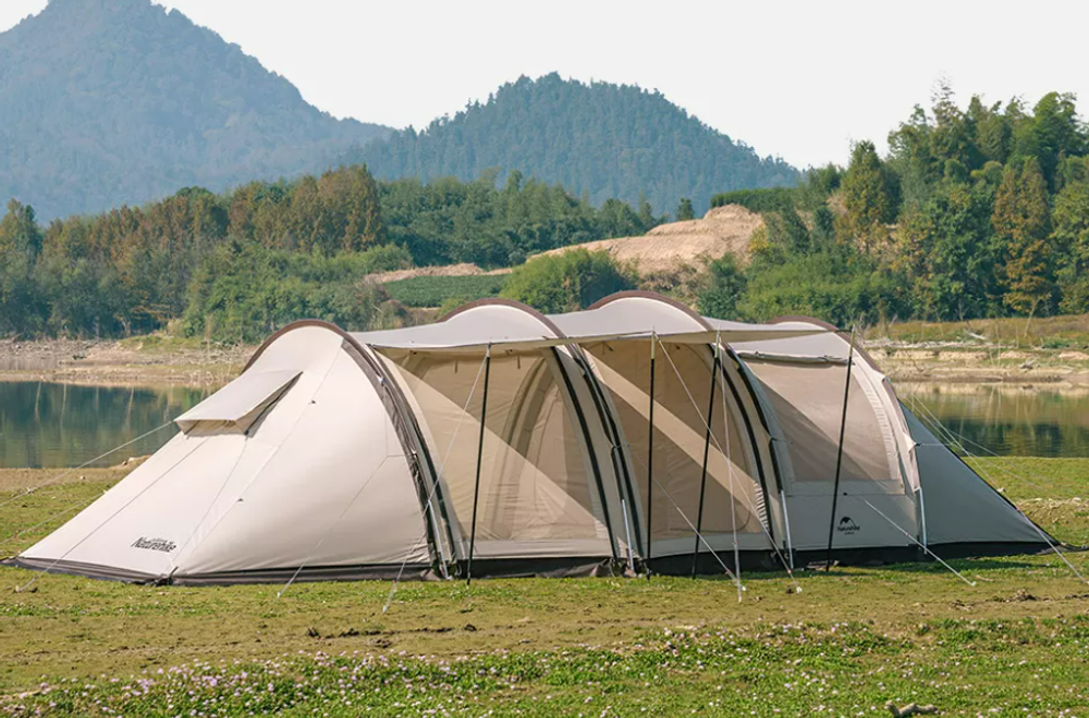 Палатка Naturehike Cloud Vessel Tunnel UPF 50+ 5-6 местная L, песочный, артикул NH20ZP015-QGOLSKR