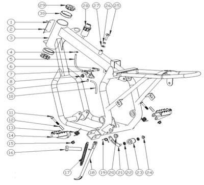 Запчасти A к питбайку Motax MINICROSS 60 PS_ES