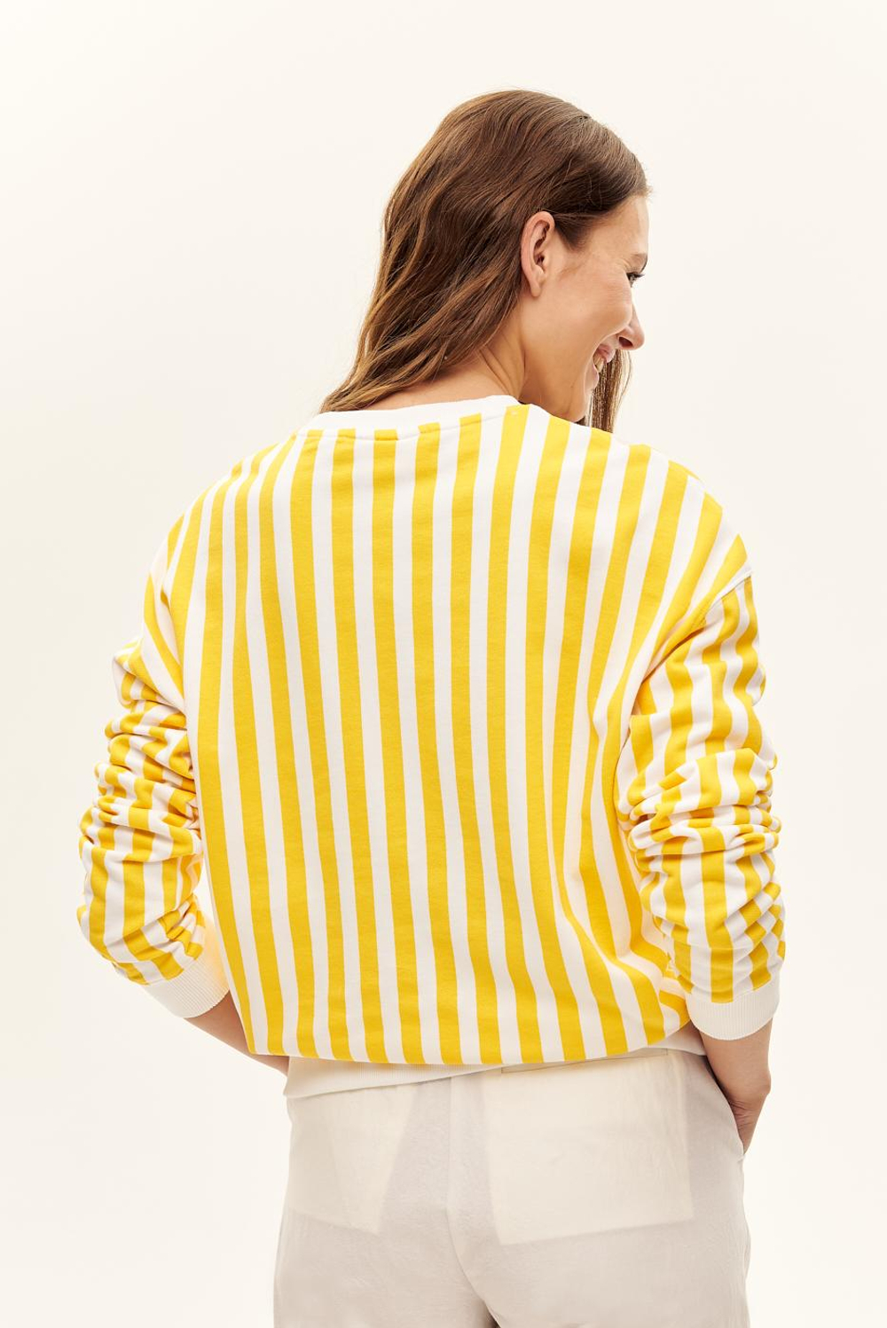 Свитшот Saint Barth stardust бело-зеленая полоска(оригинальный цвет в бело-зеленую полоску)