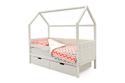 Детская кровать-домик мягкий Бельмарко Svogen белый