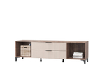 Тумба под телевизор напольная Ясень, Солана 136х47х58 см