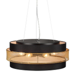 8003/6C MODERNI LN25 161 черный/черный, золотой металл/металл, текстиль Потолочный светильник Е27 6*60W 220V ANIMAISA