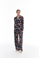 Шелковая блуза с совами